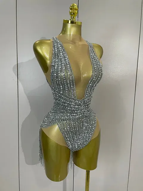Damen-Bodysuit mit Glitzer 4