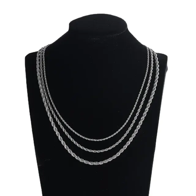 Wasserfeste Twisted-Seilkette aus Edelstahl, Gold 3
