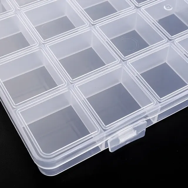 Transparente Schmuckbox mit Ohrring-Organizer 1