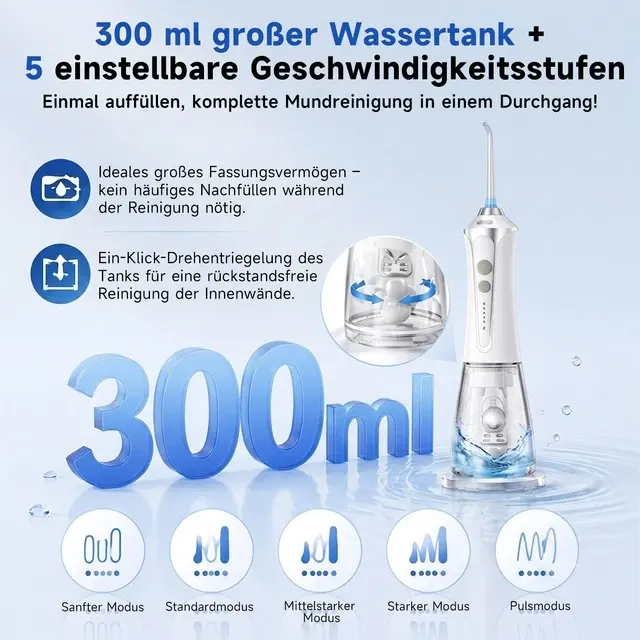 Kabellose Munddusche mit 5 Modi 4