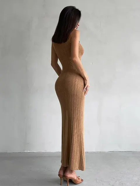 ärmelloses Strick-Maxikleid 2
