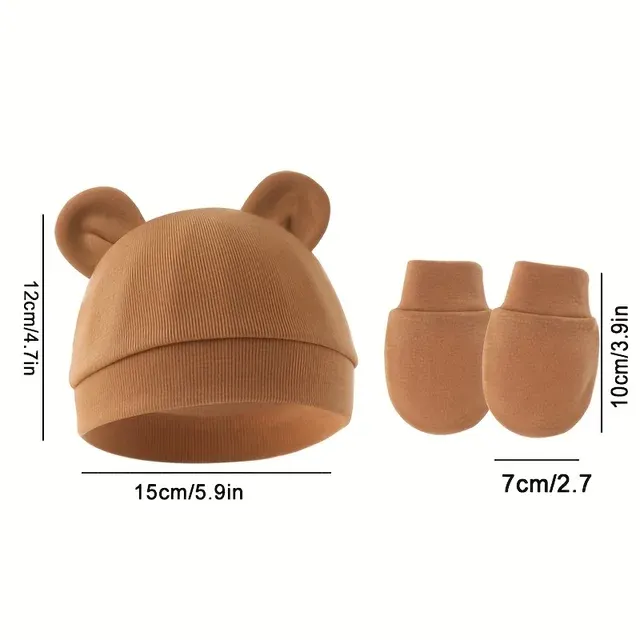 Baby-Mütze mit Handschuhen 2