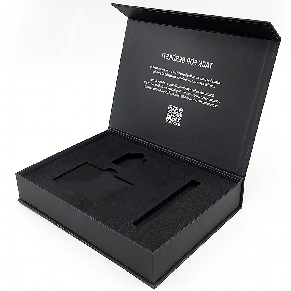 Schwarze Luxus-Magnetgeschenkbox aus Papier 3