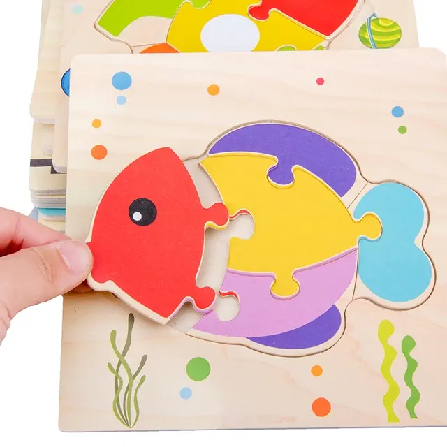 Holz-3D-Tangram-Puzzle für Kleinkinder 2