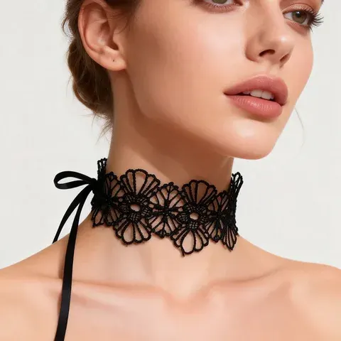 Spitzen-Schleifen-Choker