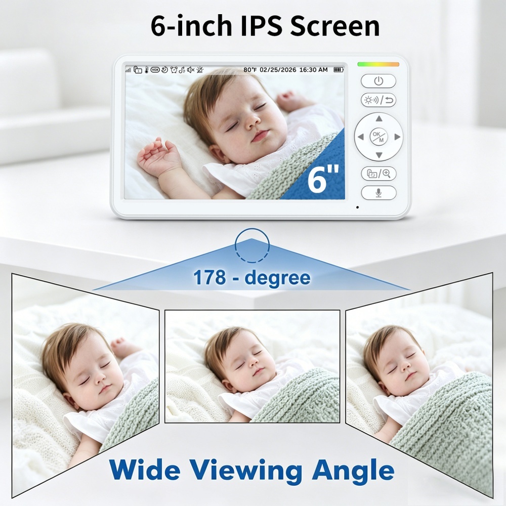 Babyphone-Kamera 6 Zoll LCD 5000 mAh 2