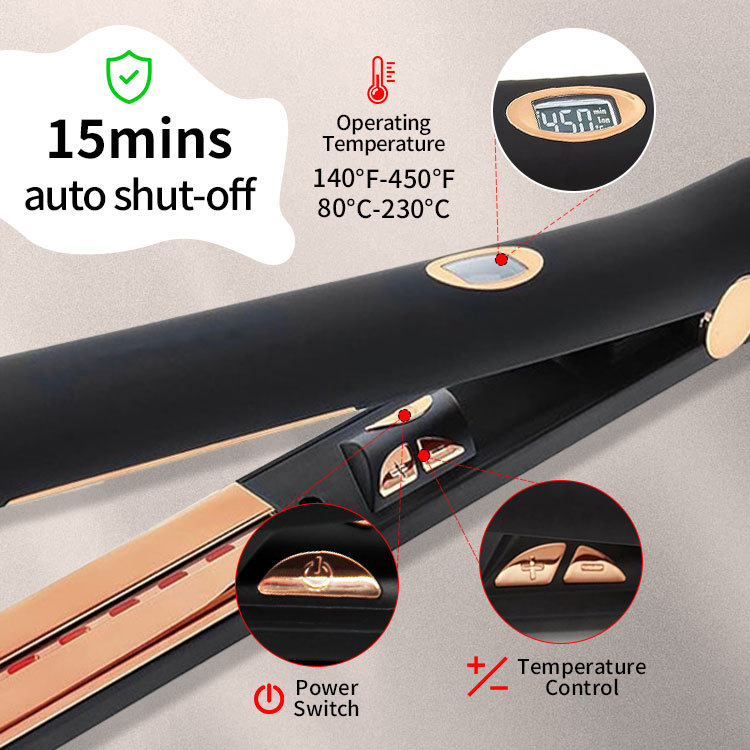 Keramik Haarglätter Lockenstab 2-in-1 Multi-Styler 2