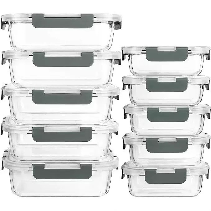 Glas-Brotdose Set