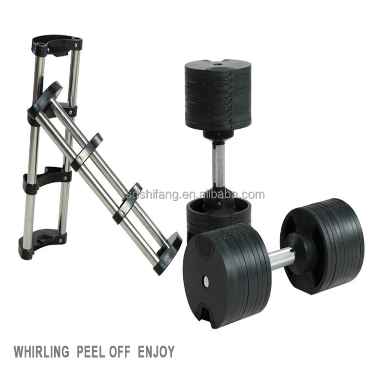 Verstellbares Hantelset 2–40 kg mit Ständer 2