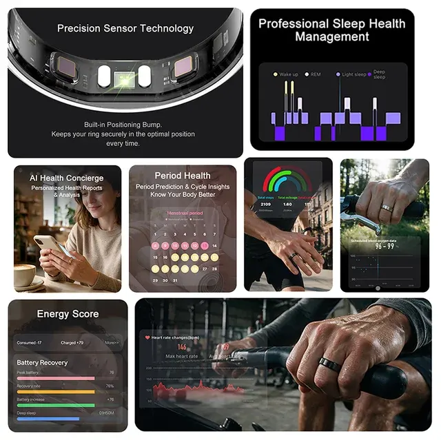 Ultradünner Smart Ring mit Gesundheitsanalyse 3