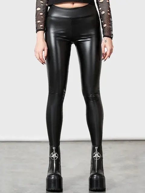 Kunstleder-Bodycon-Hose 4