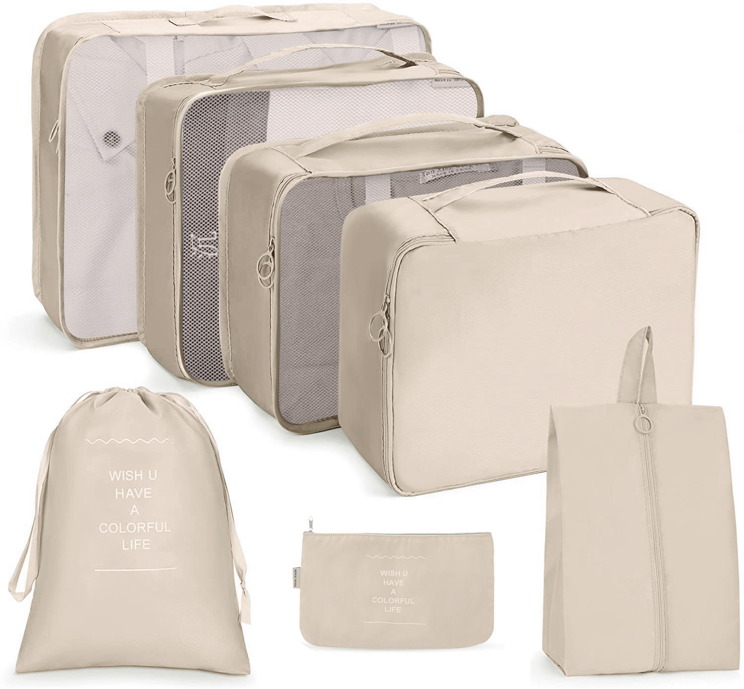 Packing Cubes Set 7-teilig mit Wäschebeutel