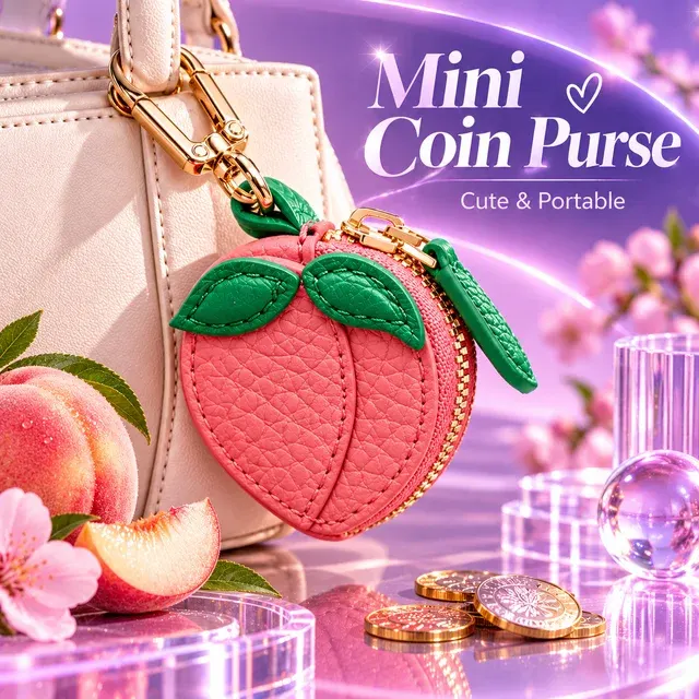 Obstform Leder Geldbörse Mini Schlüsselanhänger 2