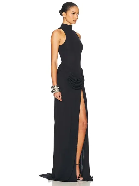 Plissee-Maxikleid 2