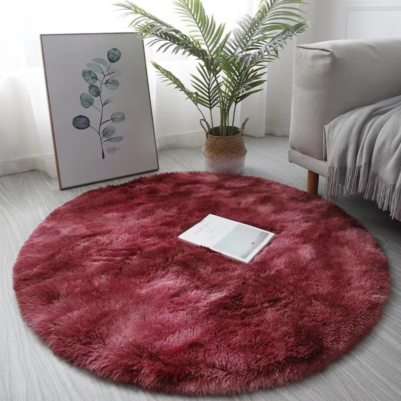 Runder Teppich, Batik-Langflor, Wohnzimmer 4