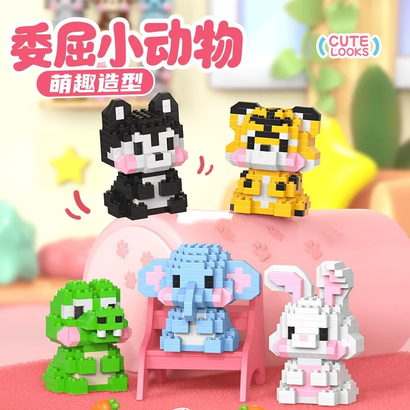 Kleine Tierserie Bausteine mit Box 3