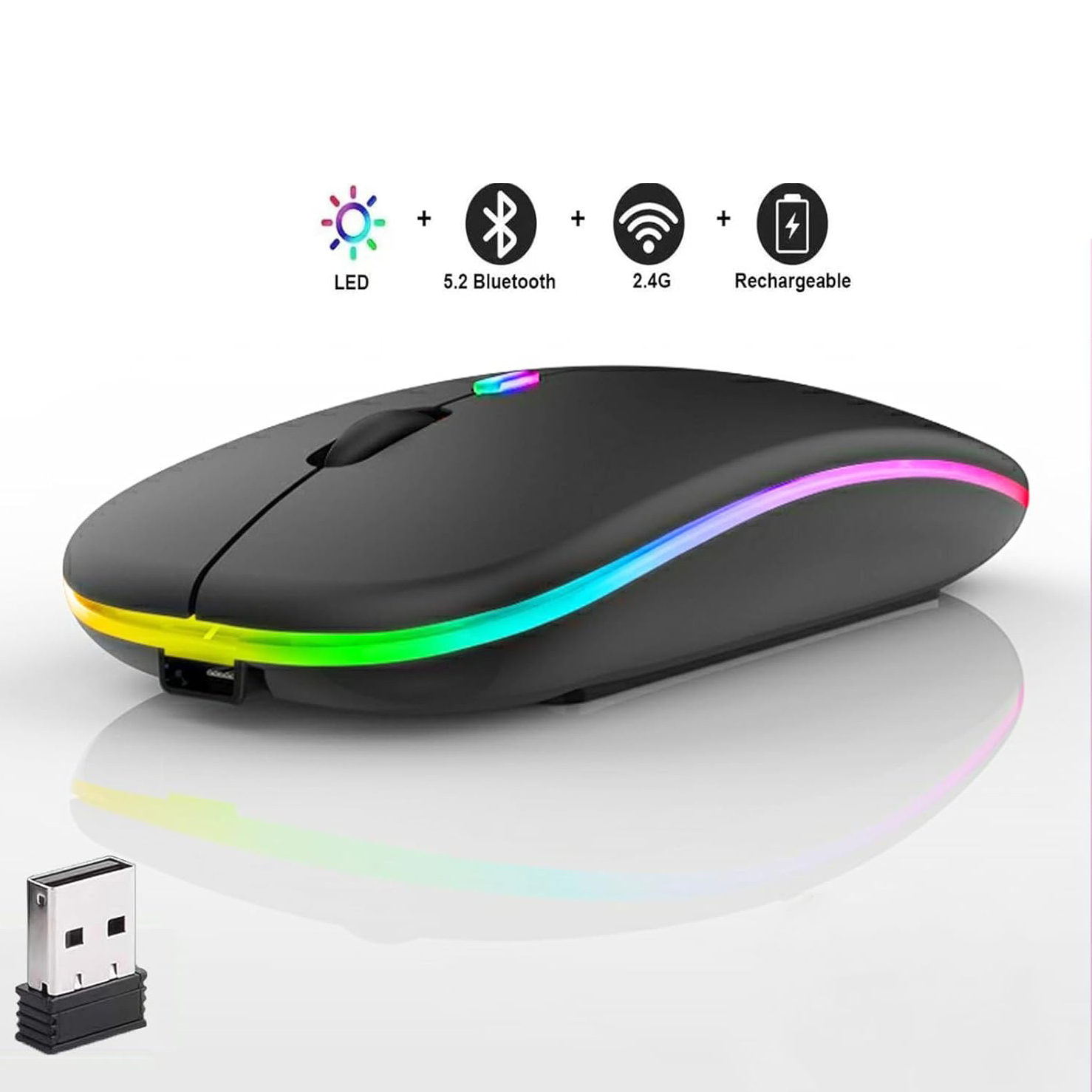 Lautlose Akku-Bluetooth-Vertikalmaus