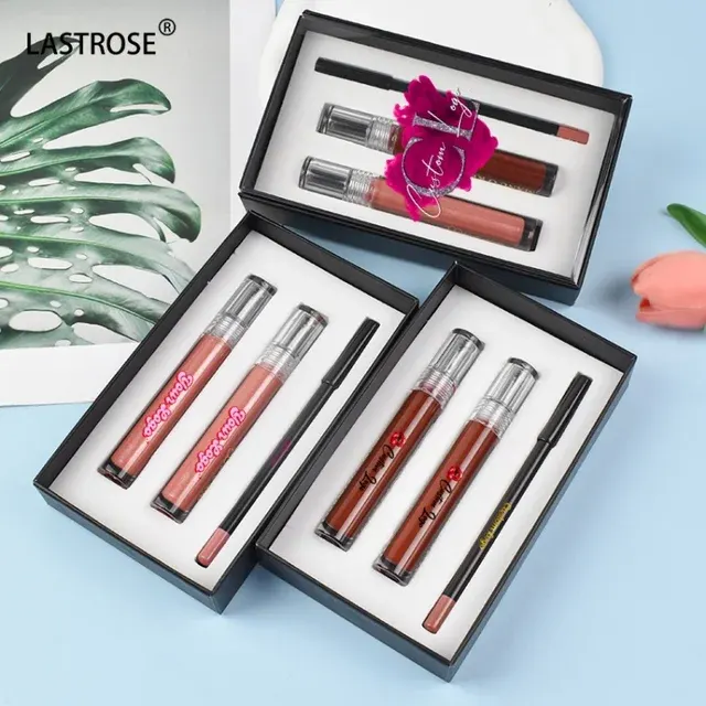 Wasserfestes Lipliner und Lipgloss Geschenkset 2