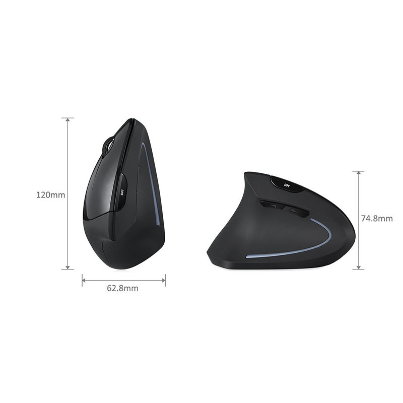 Ergonomische Vertikal-Funkmaus für Linkshänder 3