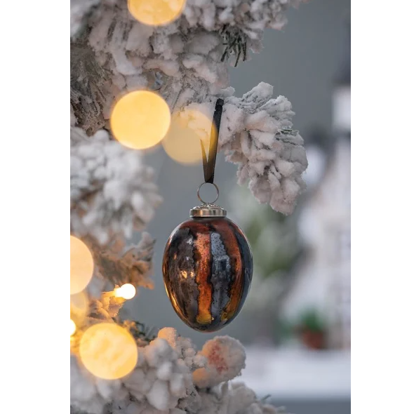 6er Set Glas-Christbaumkugeln Weihnachtsdeko 2