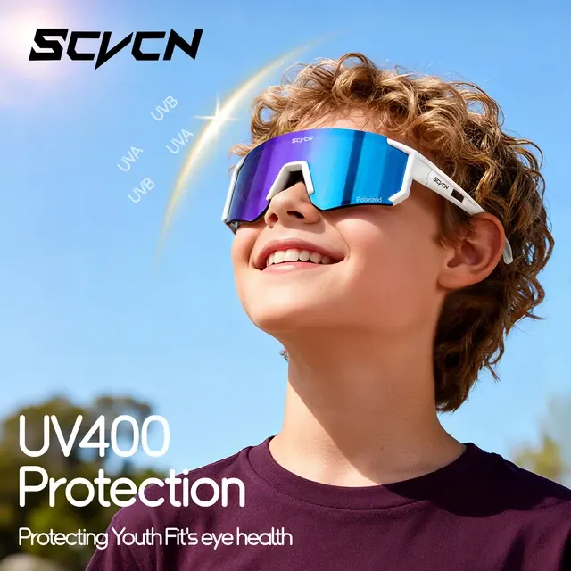 Photochrome Kinder-Radsportbrille mit UV400 4
