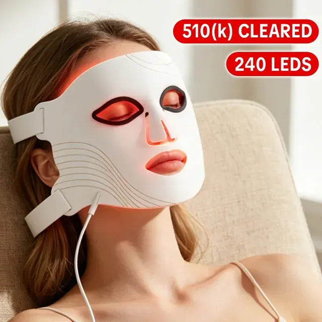 LED-Rotlicht-Gesichtsmaske mit 4 Wellenlängen