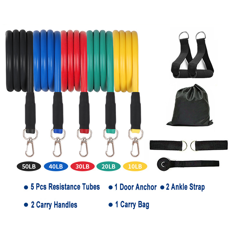 11-teiliges Fitness-Widerstandsbänder-Set 2