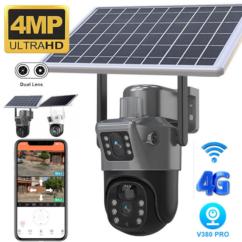 Outdoor PTZ Überwachungskamera 4MP mit Solar