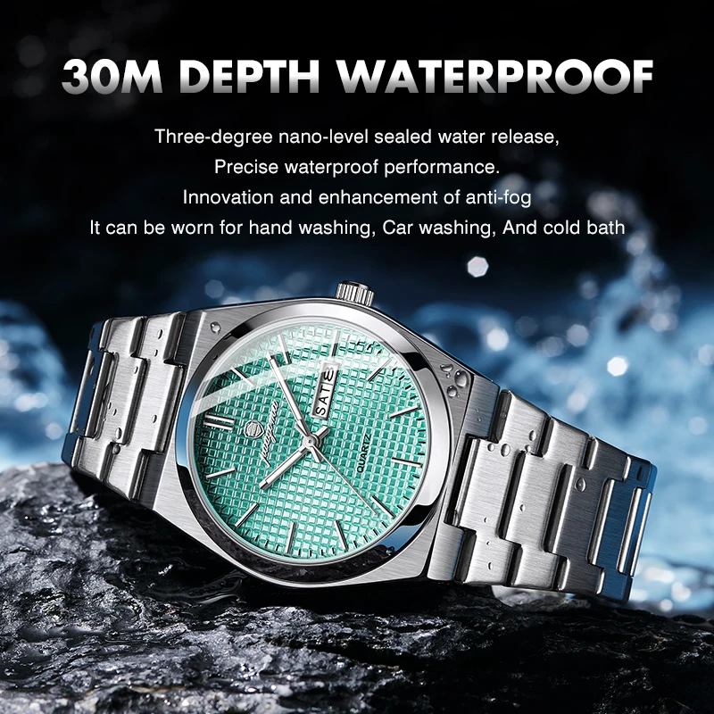 Leuchtende Herren-Chronographenuhr mit Datum 4