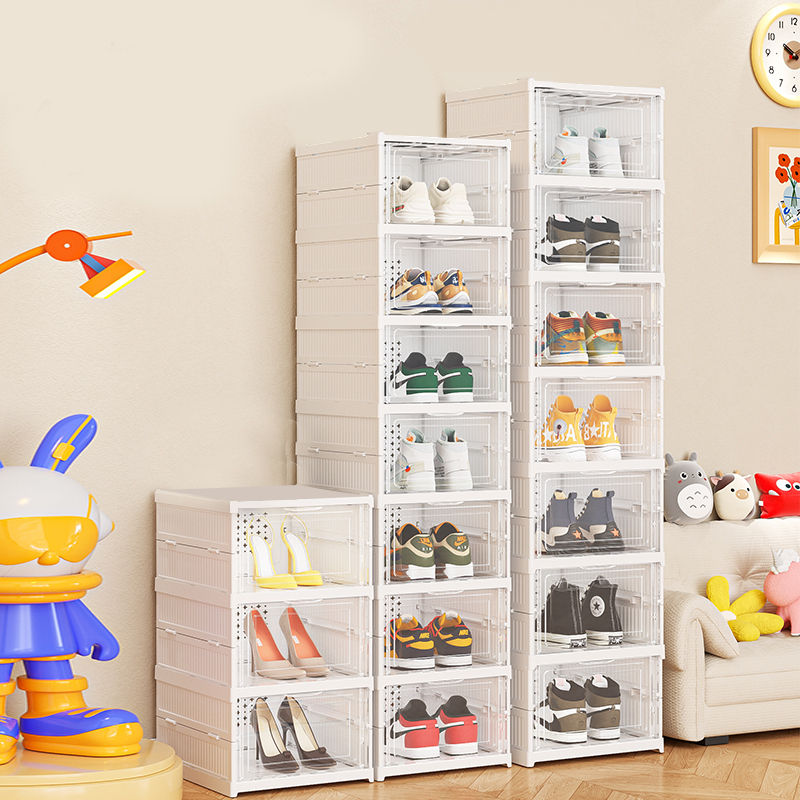 6-stufiges faltbares Schuhregal mit Tür 3