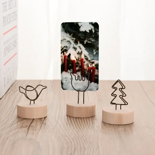 Runder Holz-Fotoclip 2