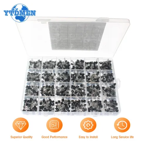 Transistor-Sortiment, 50–900 Stück, NPN und PNP
