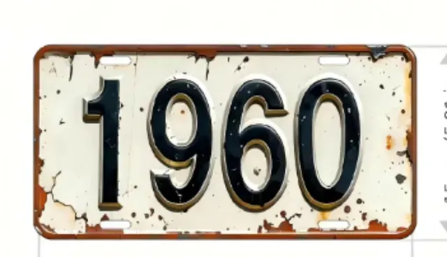 Retro-Metall-Nummernschild 4