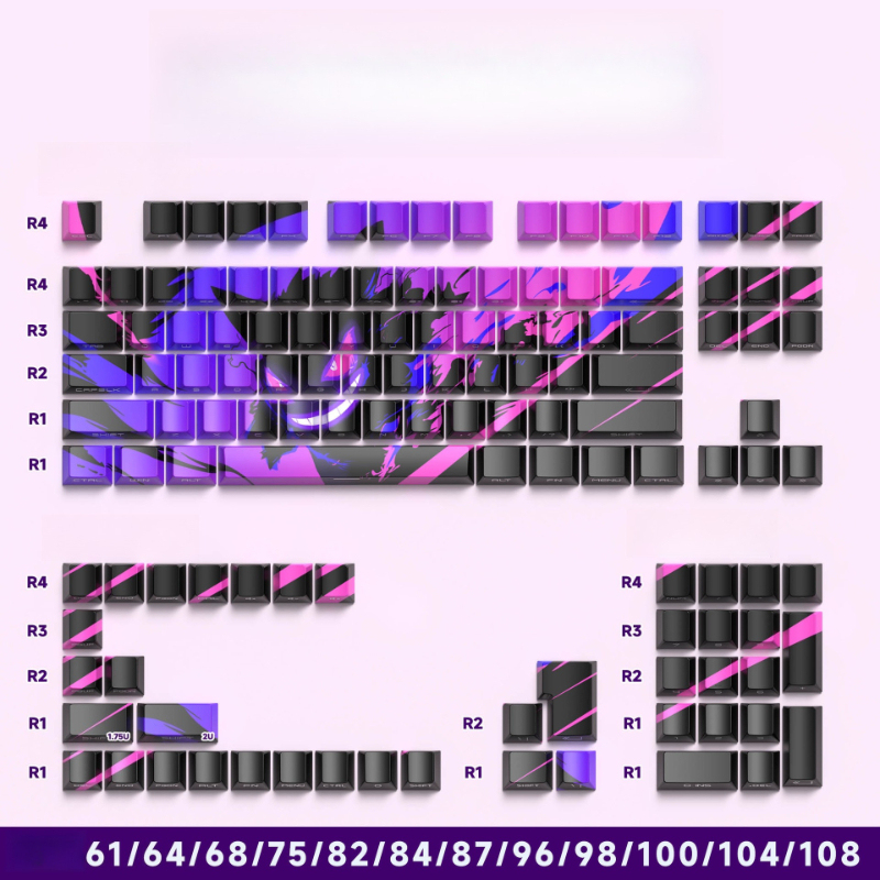 Personalisierbare Anime-Tastenkappen 129/135 Tasten 4
