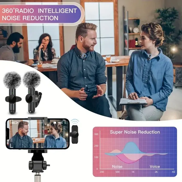 Winddichtes Mini-Funkmikrofon für Smartphones 4