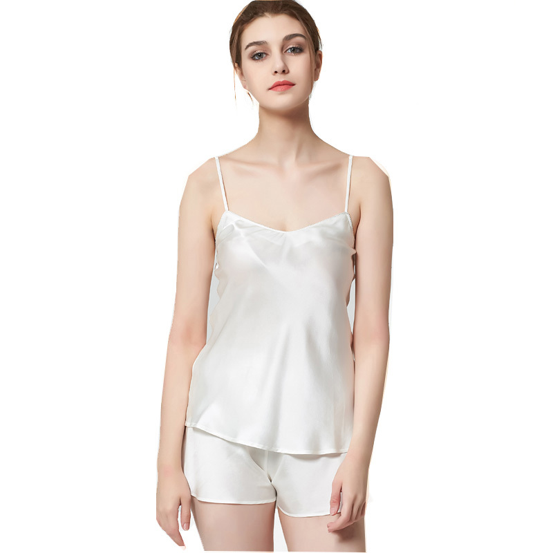 Seiden-Pyjama-Set Damen Satin Sommer 3