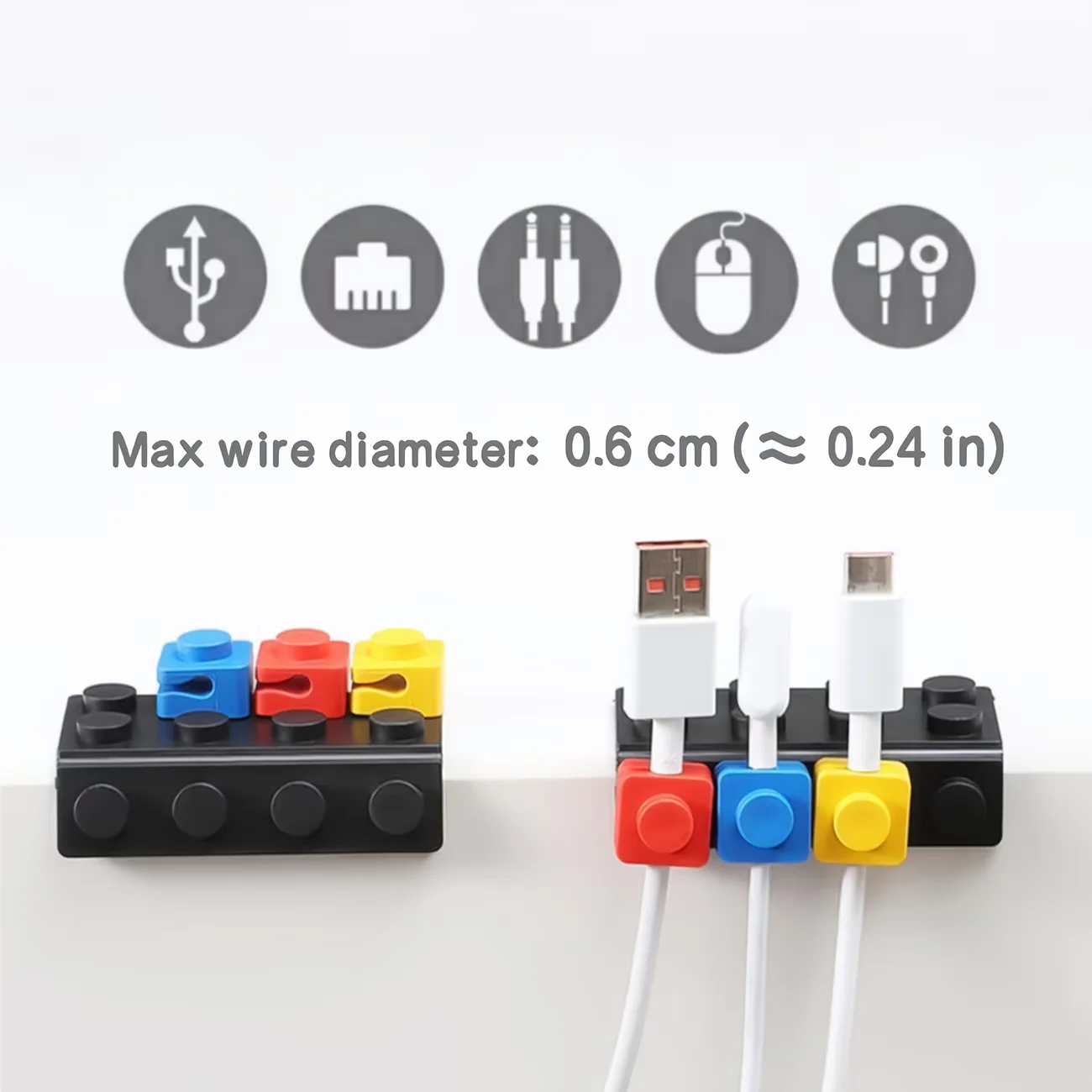 Modulare Kabel-Organizer-Set für Schreibtisch 4