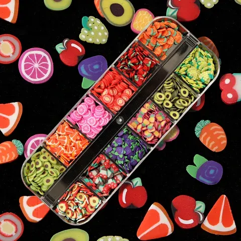 Nageldeko Polymer-Clay-Flocken
