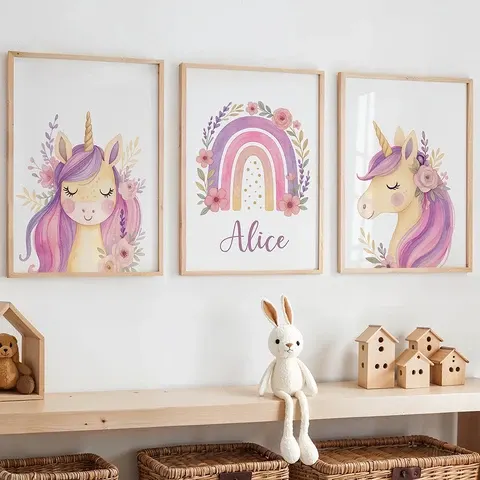 Einhorn-Leinwand-Wandbild