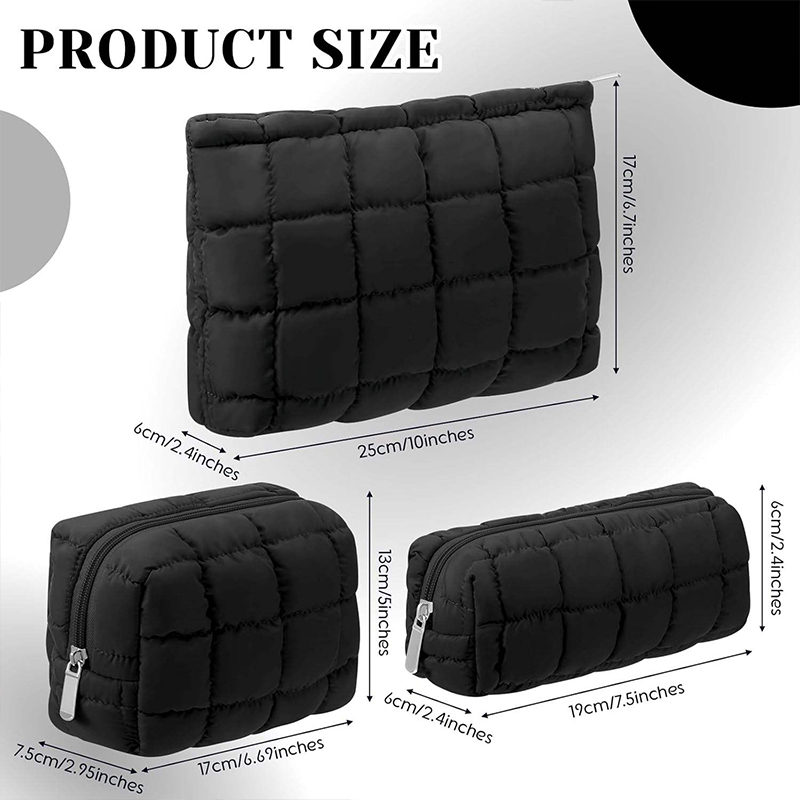 Wasserdichte Steppkosmetiktasche mit Diamant-Design 3
