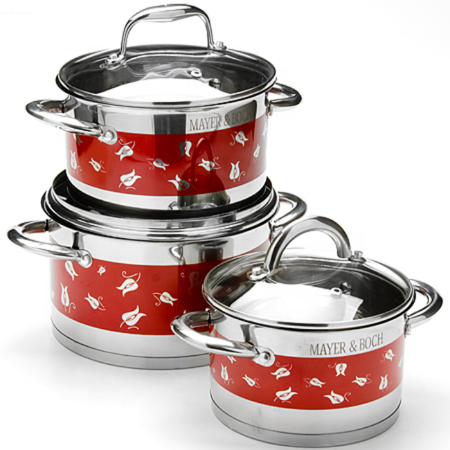 6-teiliges Edelstahl-Kochgeschirr-Set, minimalistisch 4