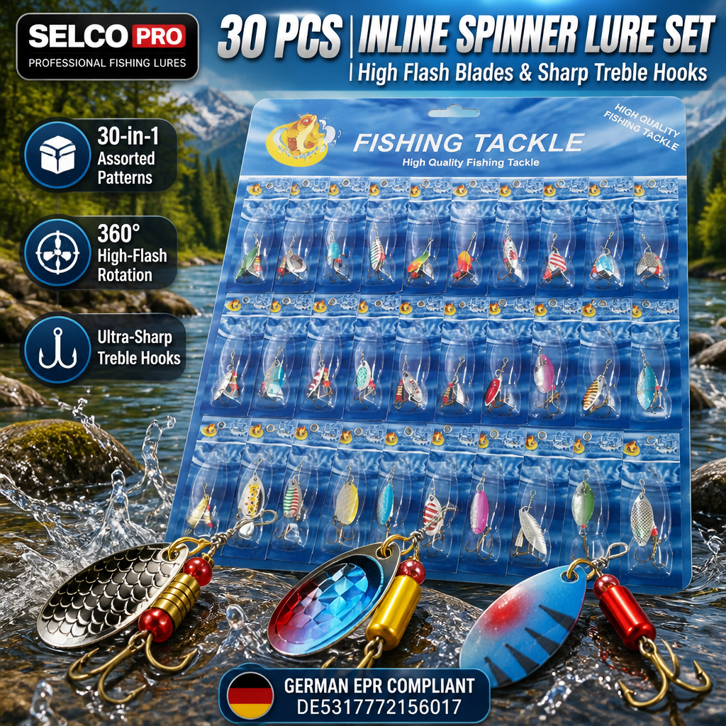 Blisterverpackte Inline-Spinnerlöffel, 30 Stück