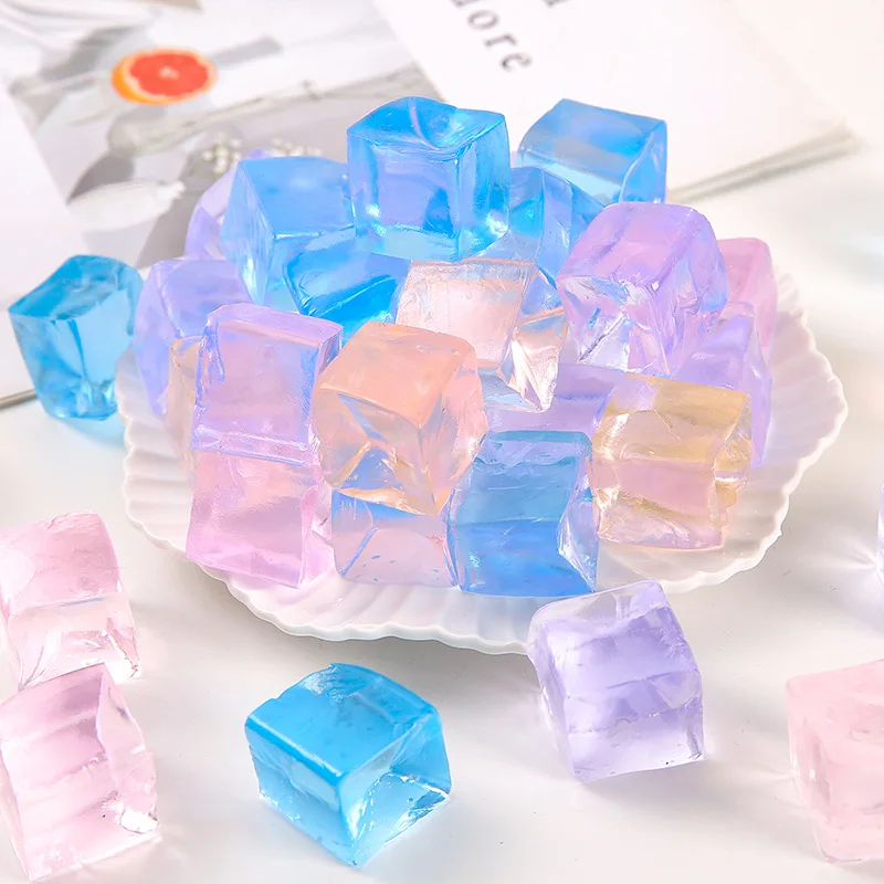 15 Transparente Mini-Eiswürfel Quetschspielzeuge 4