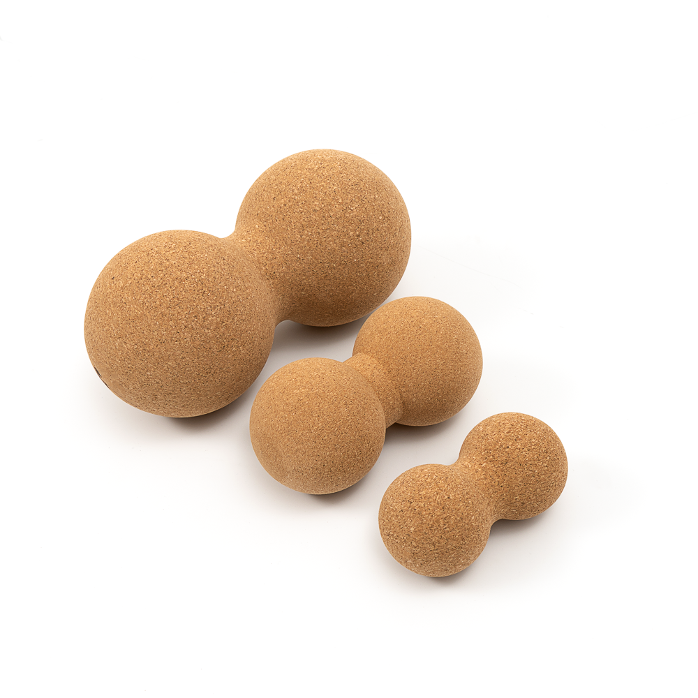 Holz Korkmassageball Set Naturmaterial 2