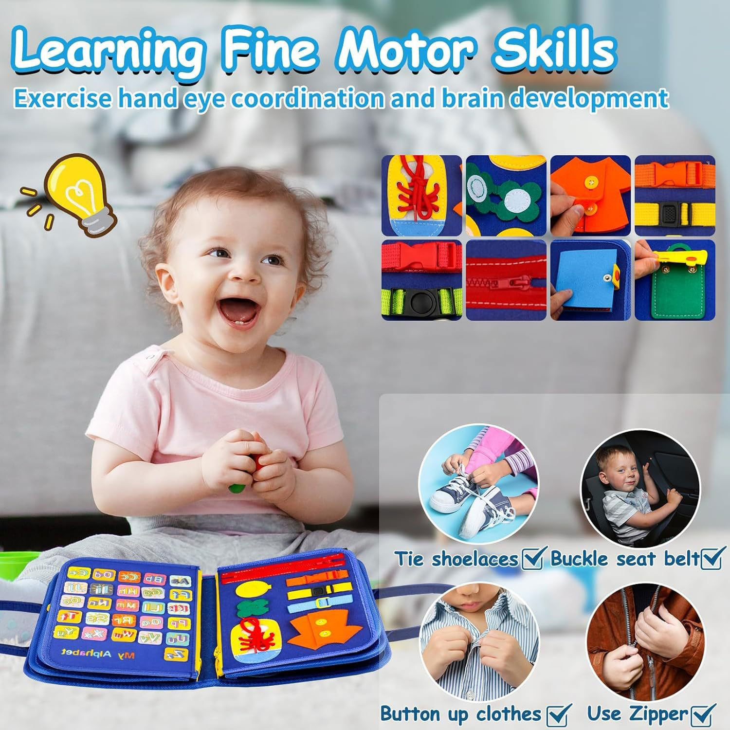 Montessori Filz Fühltafel für Kleinkinder 4