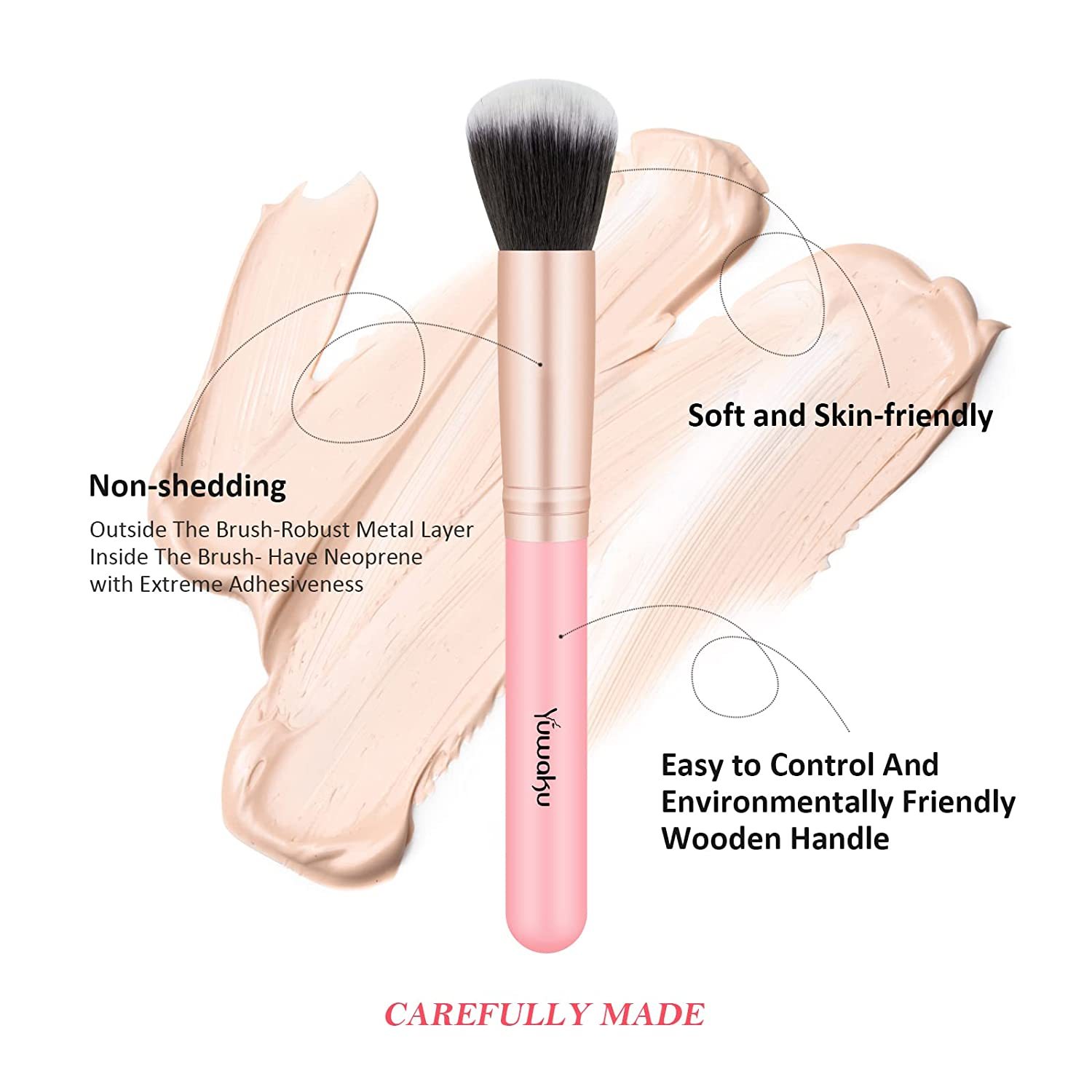 Rosa 14-teiliges Make-up-Pinselset 2