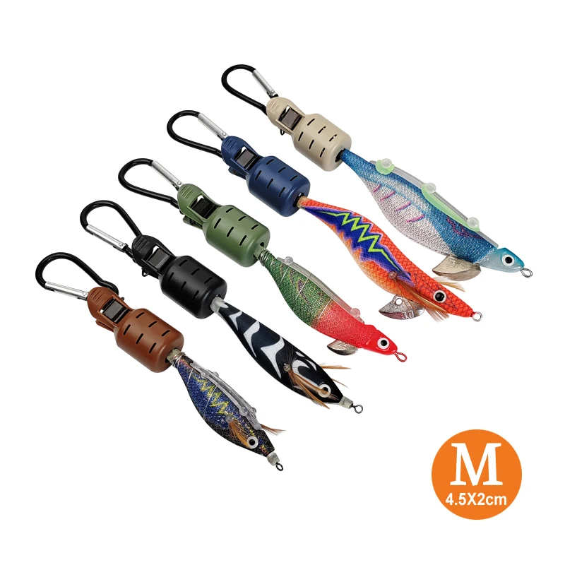 Tintenfisch-Jig-Köderschutz mit Karabiner, 6 Stück 4