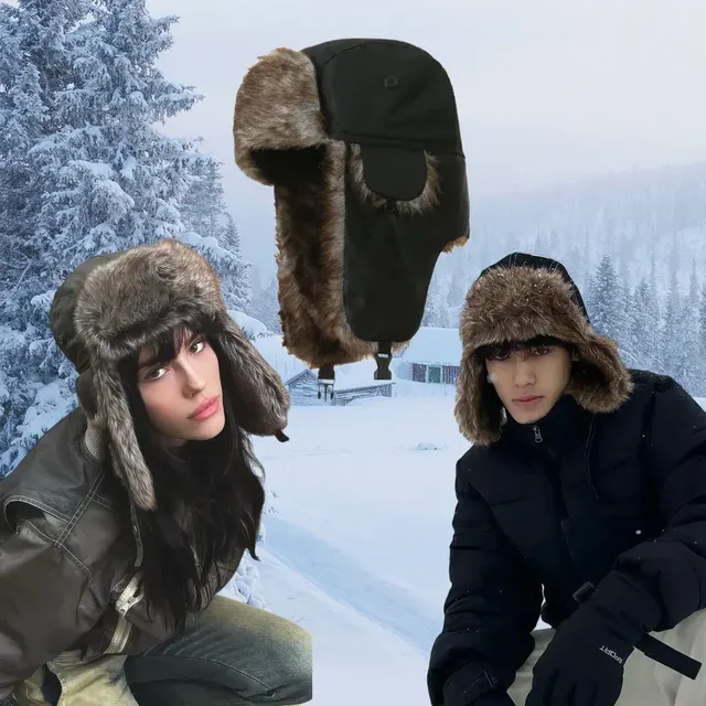 Winter-Ushanka-Trappermütze mit Ohrenklappen 3