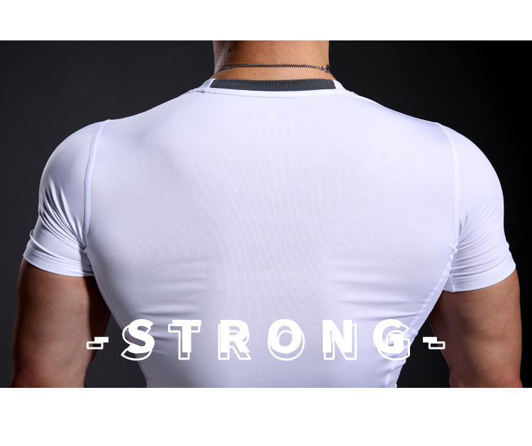 Herren Muskelfit Workout Kompressionsshirt 3