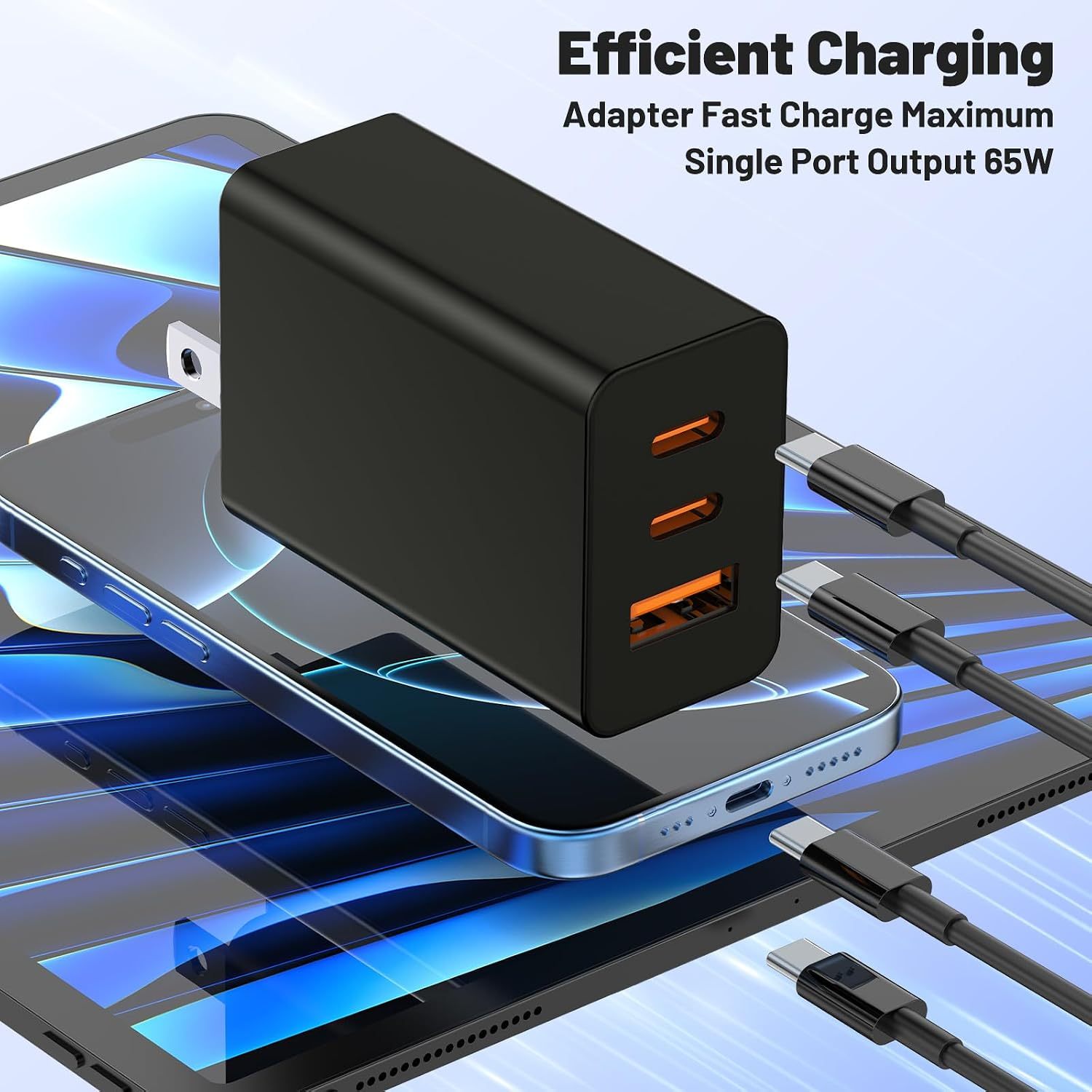 Faltbares GaN 65W USB-C Reiseladegerät 2